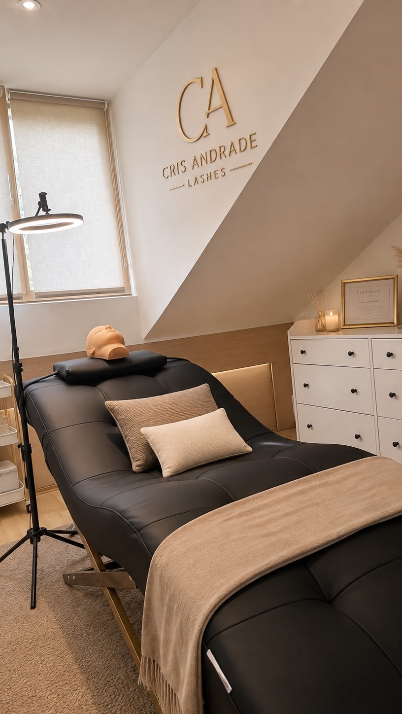 De lash studio van Cris — zorgvuldig ingericht